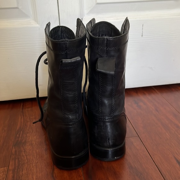 Born black leather combat boots - Picture 5 of 11